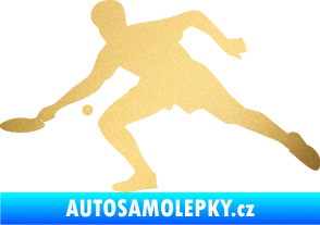 Samolepka Ping pong 001 levá zlatá metalíza