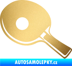 Samolepka Ping pong pálka levá zlatá metalíza