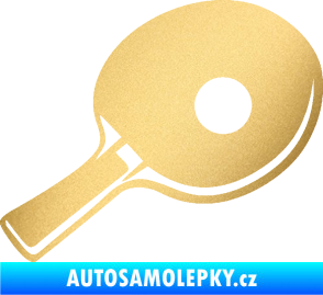 Samolepka Ping pong pálka pravá zlatá metalíza