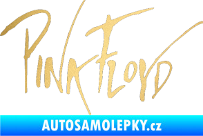 Samolepka Pink Floyd 002 zlatá metalíza