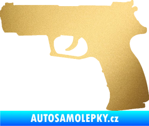 Samolepka Pistole 003 levá zlatá metalíza