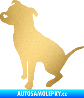 Samolepka Pitbull 005 levá zlatá metalíza