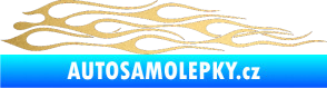 Samolepka Plameny 003 zlatá metalíza