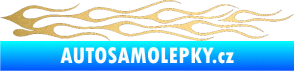 Samolepka Plameny 005 zlatá metalíza