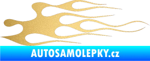 Samolepka Plameny 016 zlatá metalíza