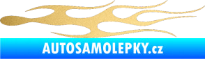 Samolepka Plameny 022 zlatá metalíza