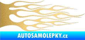 Samolepka Plameny 023 zlatá metalíza