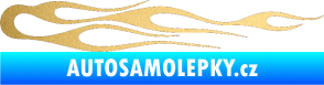 Samolepka Plameny 024 zlatá metalíza