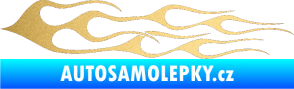 Samolepka Plameny 028 zlatá metalíza