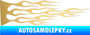 Samolepka Plameny 030 zlatá metalíza