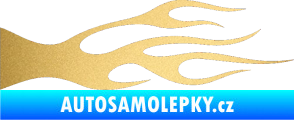 Samolepka Plameny 032 zlatá metalíza