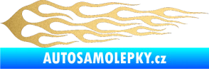 Samolepka Plameny 037 zlatá metalíza
