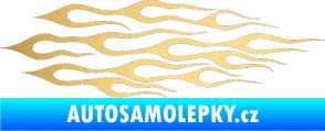 Samolepka Plameny 038 zlatá metalíza