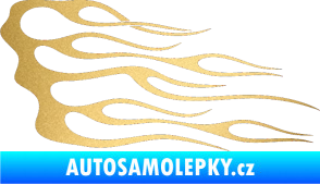 Samolepka Plameny 043 zlatá metalíza