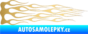 Samolepka Plameny 046 zlatá metalíza