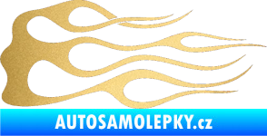 Samolepka Plameny 048 zlatá metalíza