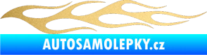 Samolepka Plameny 054 zlatá metalíza