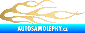 Samolepka Plameny 055 zlatá metalíza