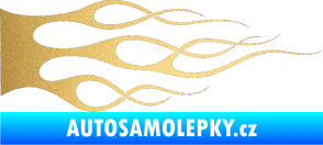Samolepka Plameny 056 zlatá metalíza