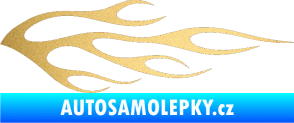 Samolepka Plameny 058 zlatá metalíza