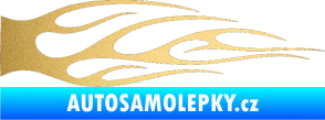Samolepka Plameny 059 zlatá metalíza