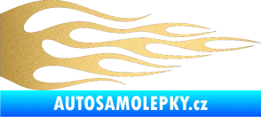 Samolepka Plameny 060 zlatá metalíza
