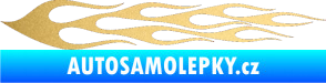 Samolepka Plameny 061 zlatá metalíza