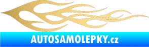 Samolepka Plameny 062 zlatá metalíza