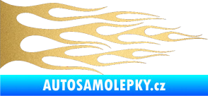 Samolepka Plameny 067 zlatá metalíza