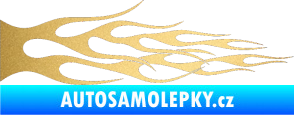 Samolepka Plameny 068 zlatá metalíza