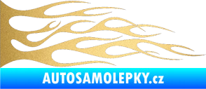 Samolepka Plameny 072 zlatá metalíza