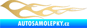 Samolepka Plameny 073 zlatá metalíza