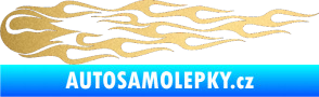 Samolepka Plameny 075 zlatá metalíza