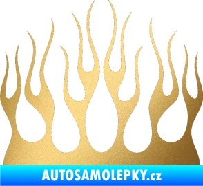 Samolepka Plameny 084 zlatá metalíza