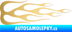 Samolepka Plameny 089 zlatá metalíza
