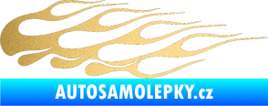 Samolepka Plameny 091 zlatá metalíza