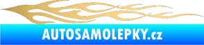 Samolepka Plameny 098 zlatá metalíza