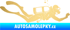Samolepka Potápěč 011 pravá zlatá metalíza