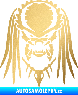 Samolepka Predátor 001  zlatá metalíza