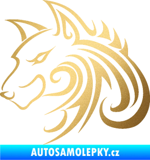 Samolepka Predator tattoo 001 levá zlatá metalíza