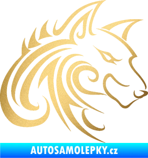 Samolepka Predator tattoo 001 pravá zlatá metalíza