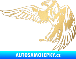 Samolepka Predators 030 levá zlatá metalíza