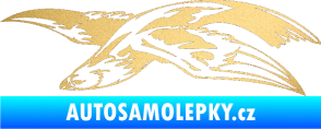Samolepka Predators 032 levá zlatá metalíza