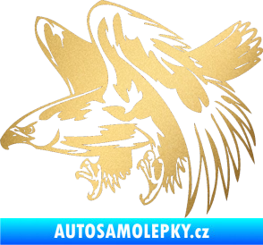 Samolepka Predators 034 levá zlatá metalíza