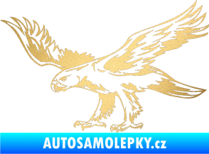 Samolepka Predators 043 levá zlatá metalíza