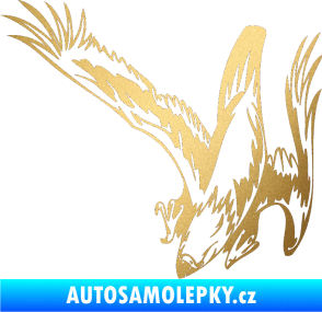 Samolepka Predators 069 levá zlatá metalíza
