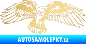 Samolepka Predators 077 pravá sova zlatá metalíza