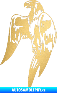 Samolepka Predators 096 levá zlatá metalíza