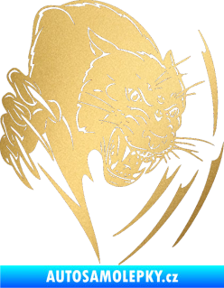 Samolepka Predators 111 pravá puma zlatá metalíza