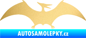 Samolepka Pterodactylus 001 pravá zlatá metalíza